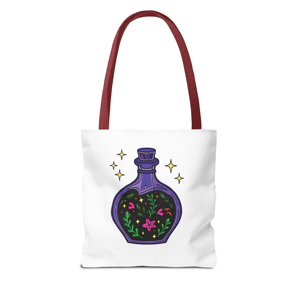 Thumbnail: Charming Floral Potion Tote Bag