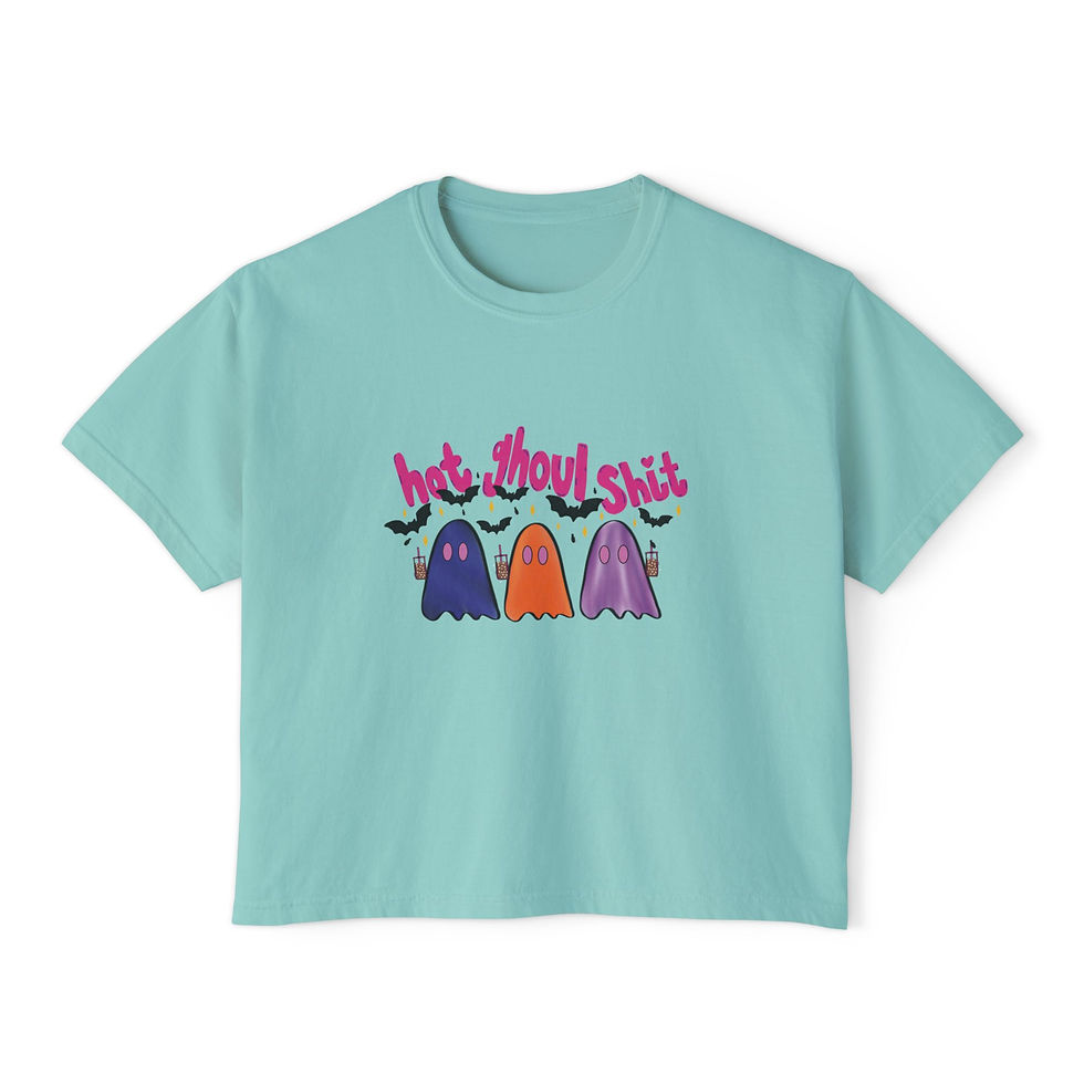 Thumbnail: Halloween Graphic "Hot Ghoul Sh*t" Boxy Tee 