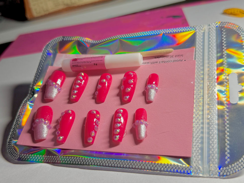 Thumbnail: Pretty in Pink -  Press On Nail Set 