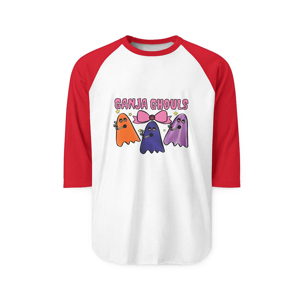 Thumbnail: Unisex Three-Quarter Sleeve Shirt Ganja Ghouls 