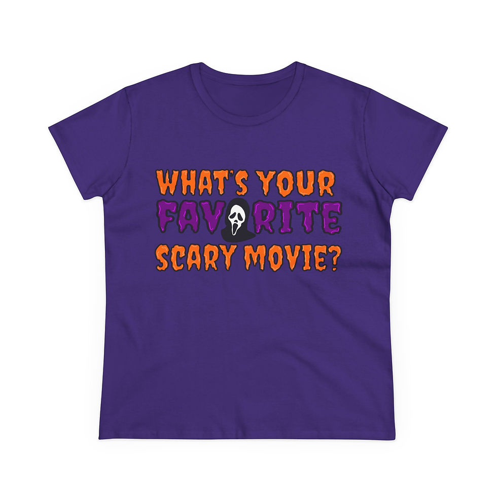 Thumbnail: What's Your Favorite Scary Movie? Women's Halloween T-Shirt