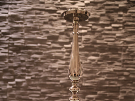 Kerzenständer "Modern", Silber, 70 cm