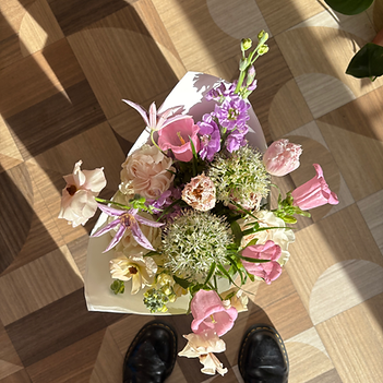 A bouquet of pastel flowers for delivery in Hastings