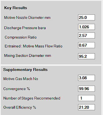 ejector design calculation