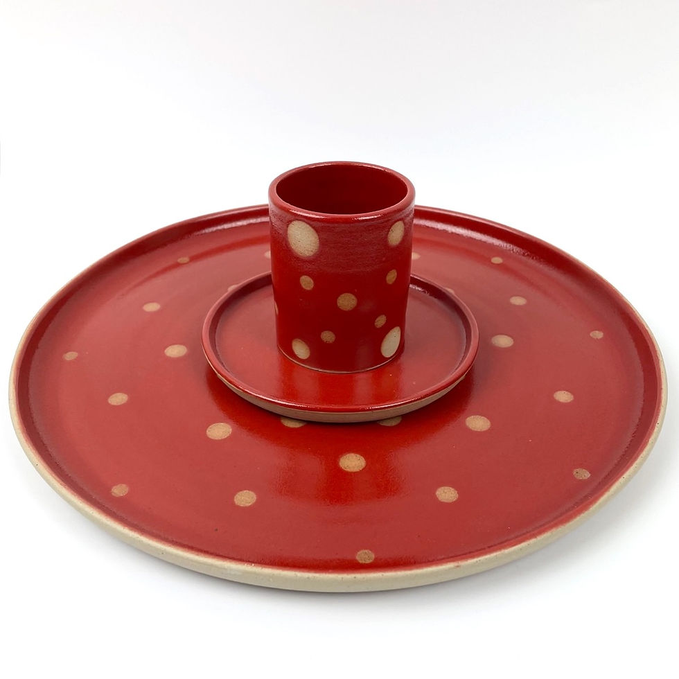 Miniature : Ensemble tasse et soucoupe "pois"