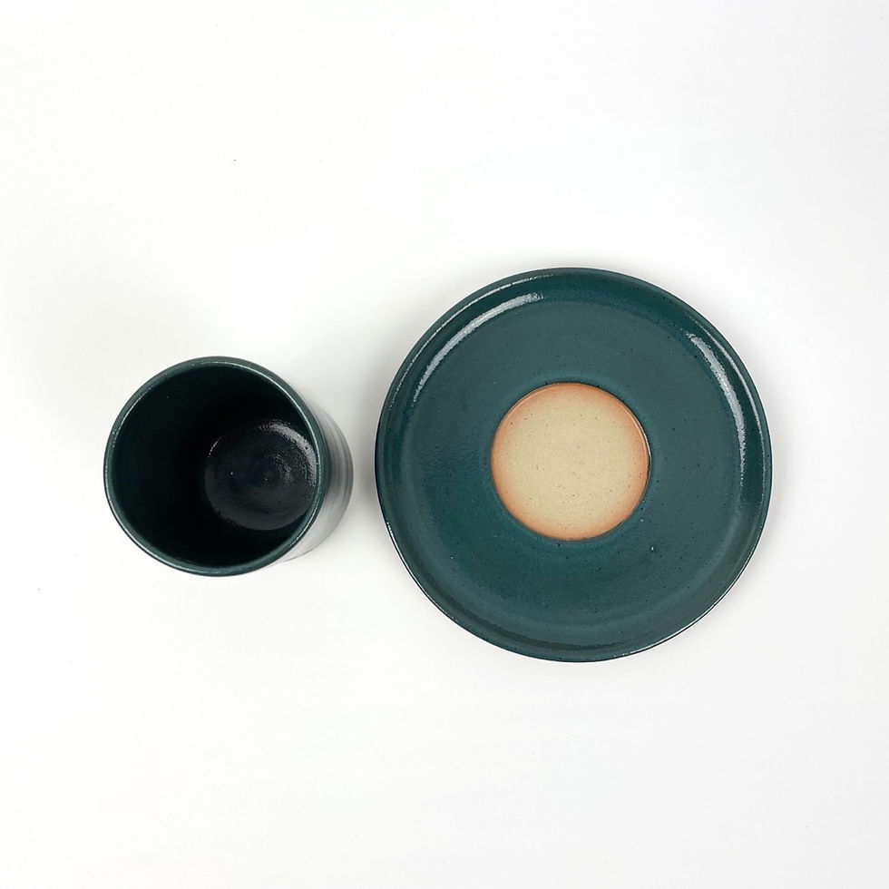 Miniature : Ensemble tasse et soucoupe "triangles"