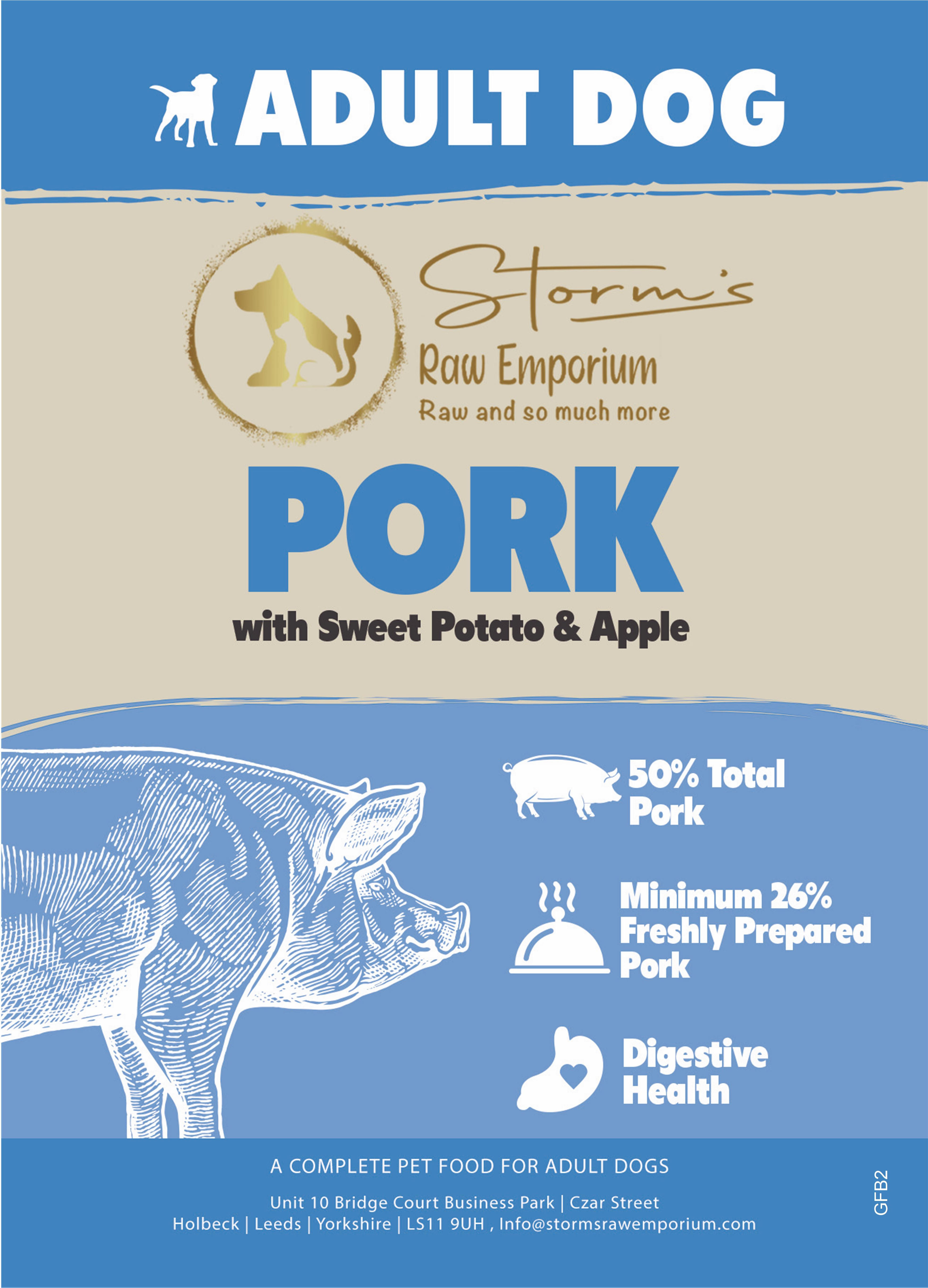 Grain-Free Pork with Sweet Potato & Apple – Adult Dog Food
