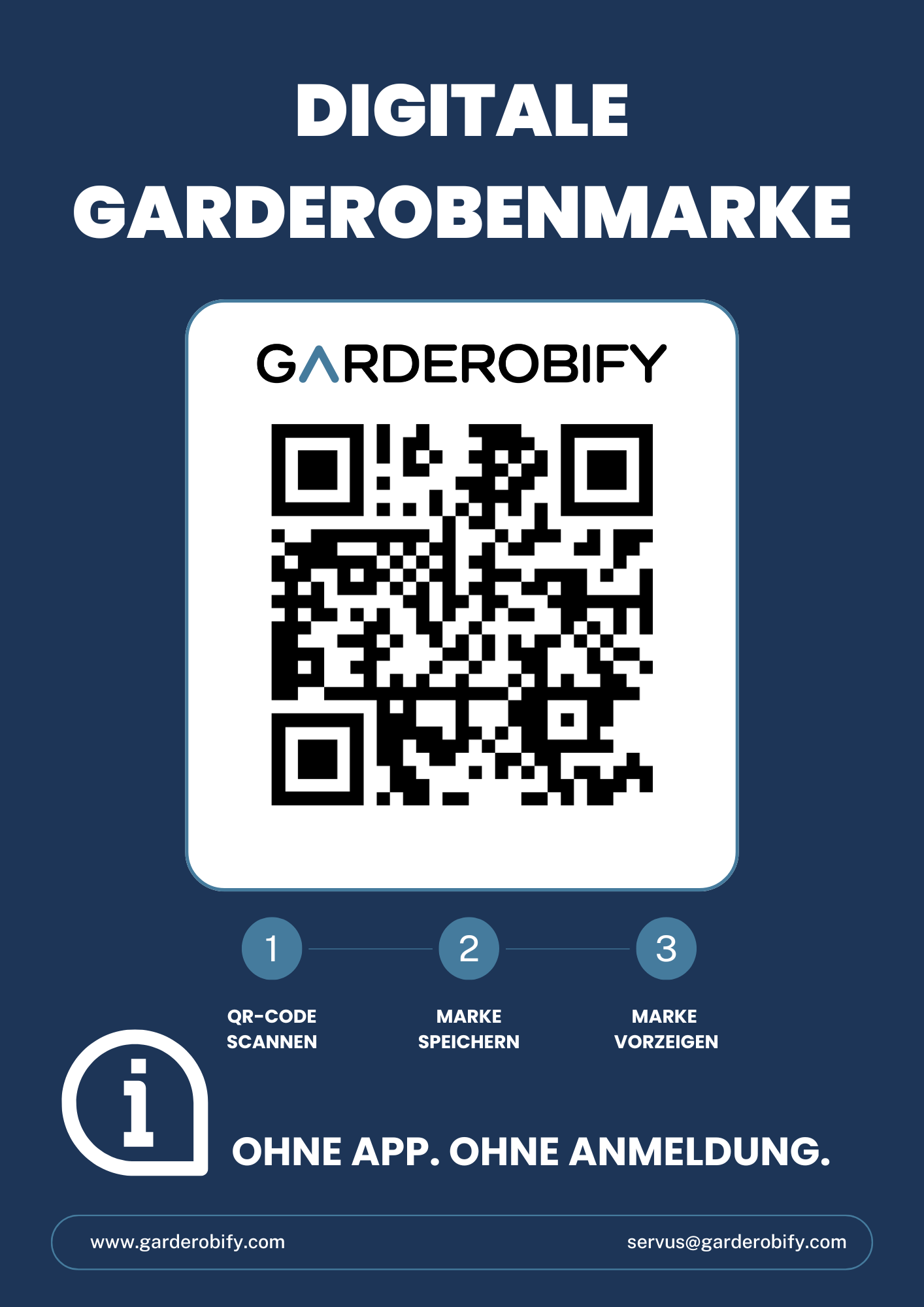 Garderobify Informations-Plakat
