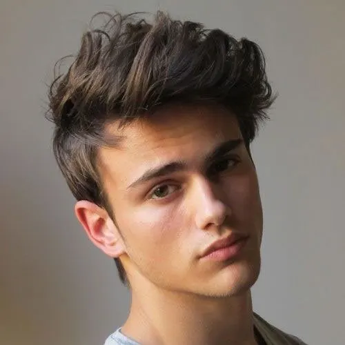 a teenager with crew hairstyle on top