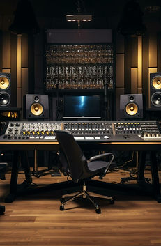 ai-generated-a-professional-music-studio-with-a-large-mixing-console-computer-monitors-and