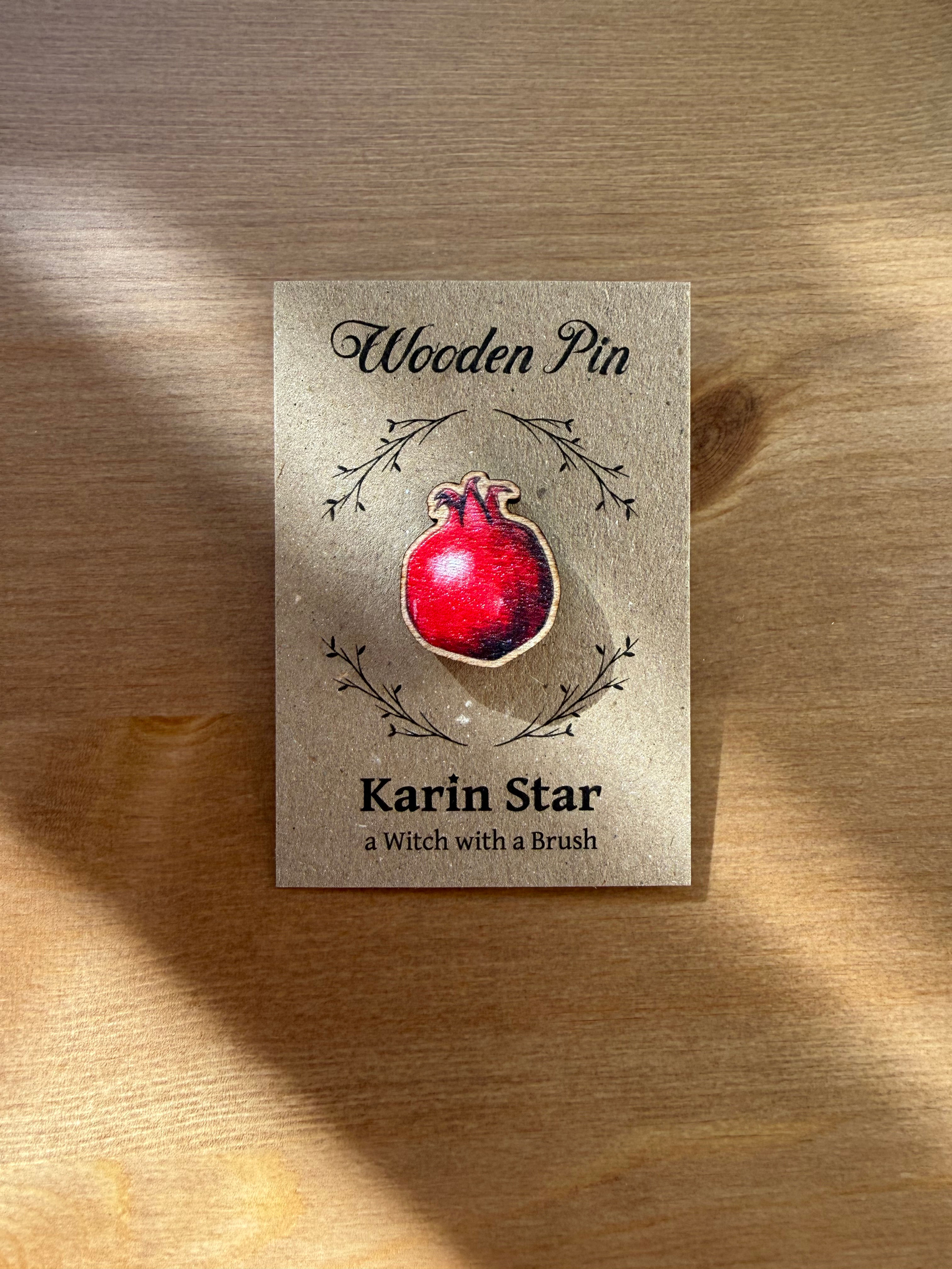 Pomegranate Wooden Pin