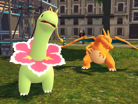 Meganium and Charizard in Pokémon Legends: Z-A