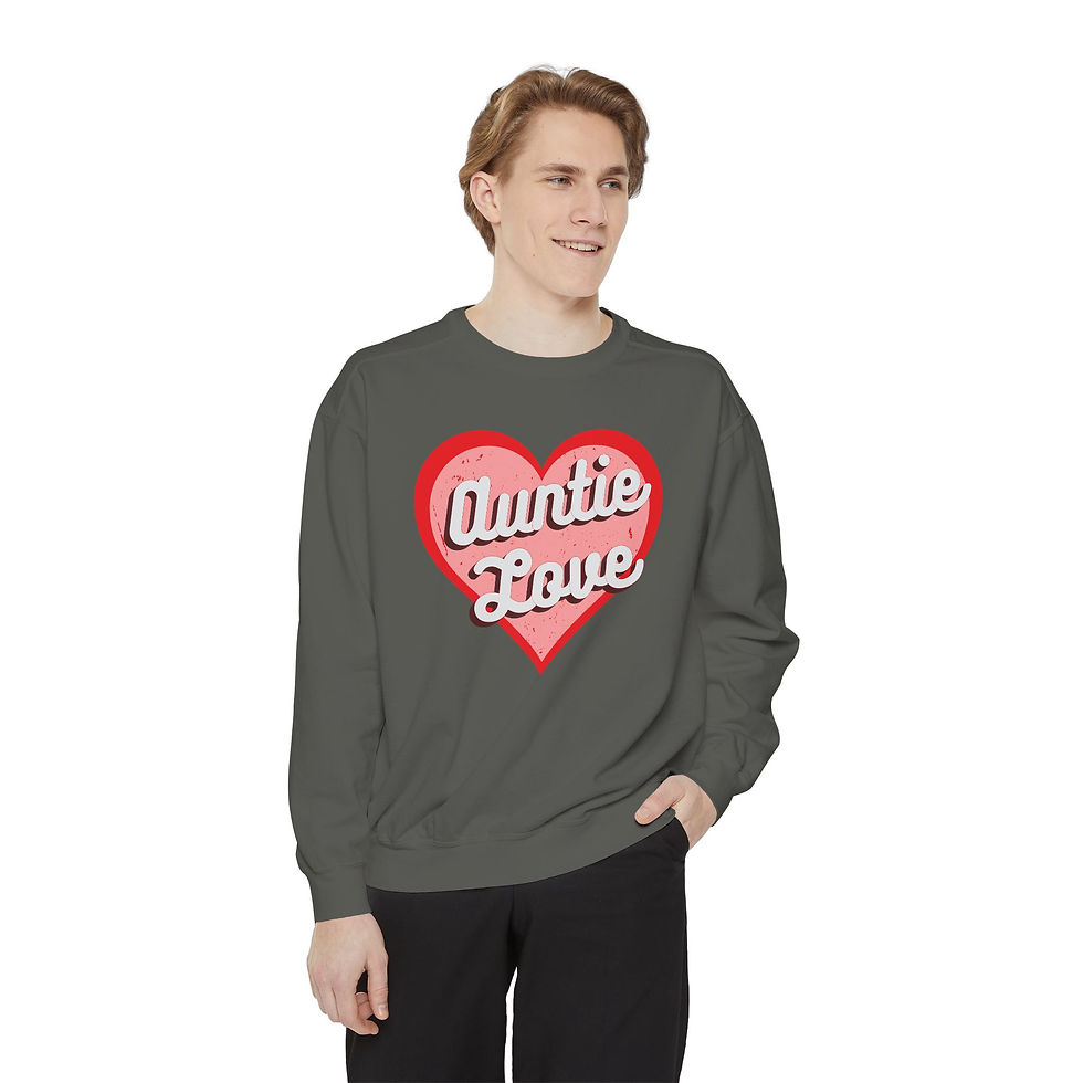 Thumbnail: Completed - Auntie Love (Valentines) Unisex Garment-Dyed Sweatshirt**
