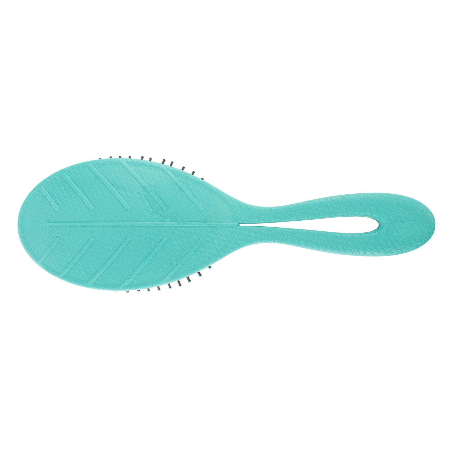 Bass Brushes BIO-FLEX Styler Style & Detangle Hairbrush Nylon Pin Patended Pure Plant Handle Medium Oval Green