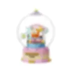 Pantasy Garfield crystal ball birthday cake display with Garfield and festive cake inside sphere