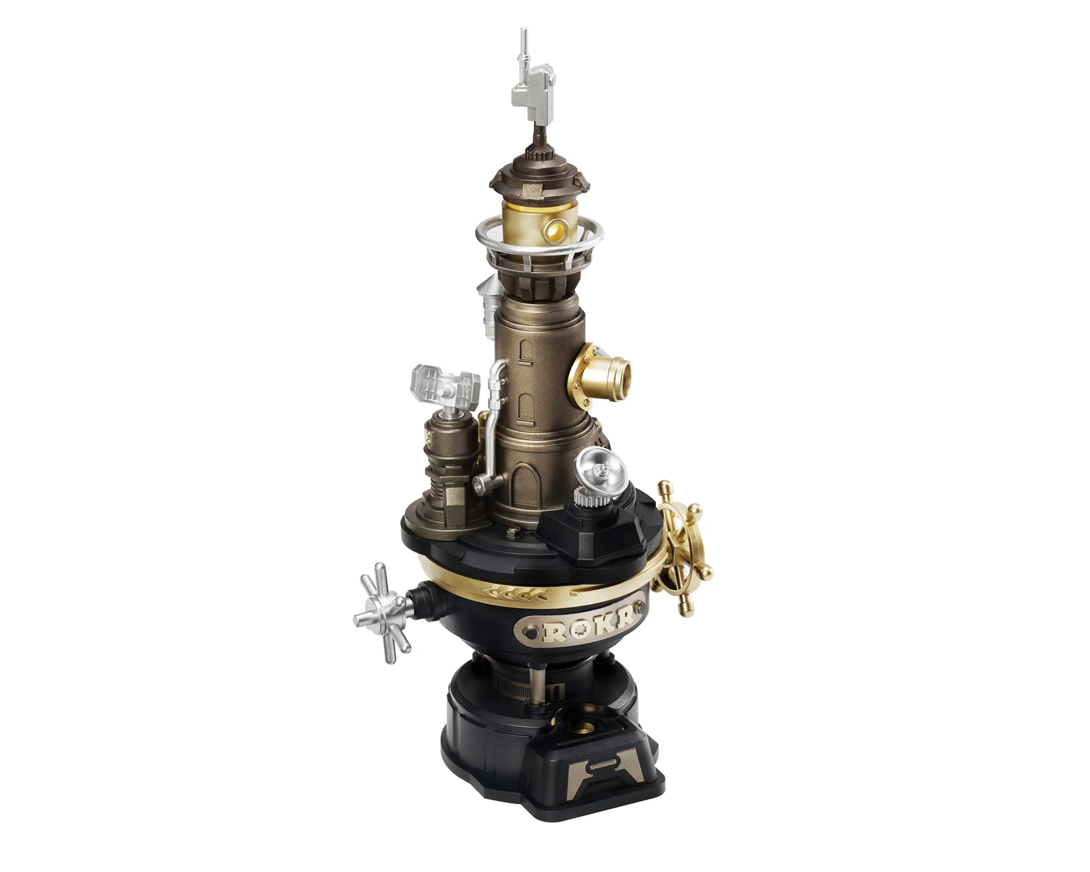 ROKR Navi Lighthouse mechanical 3D puzzle with rotating beacon and illuminated lighthouse design