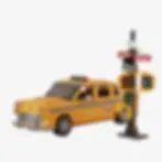 pantasy new york yellow cab brick set detailed taxi model with realistic vehicle design and display build