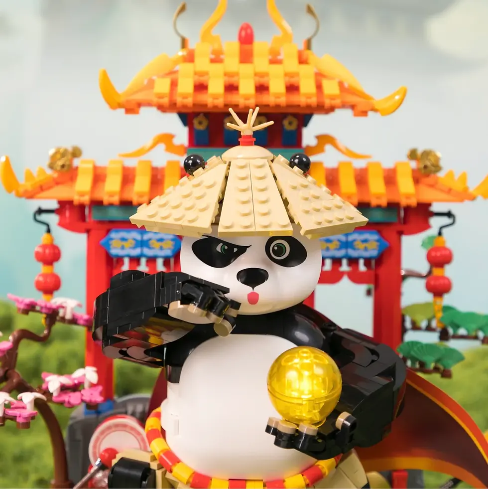 Thumbnail: Pantasy Kung Fu Panda Dragon Warrior brick set with Po figure and temple scene