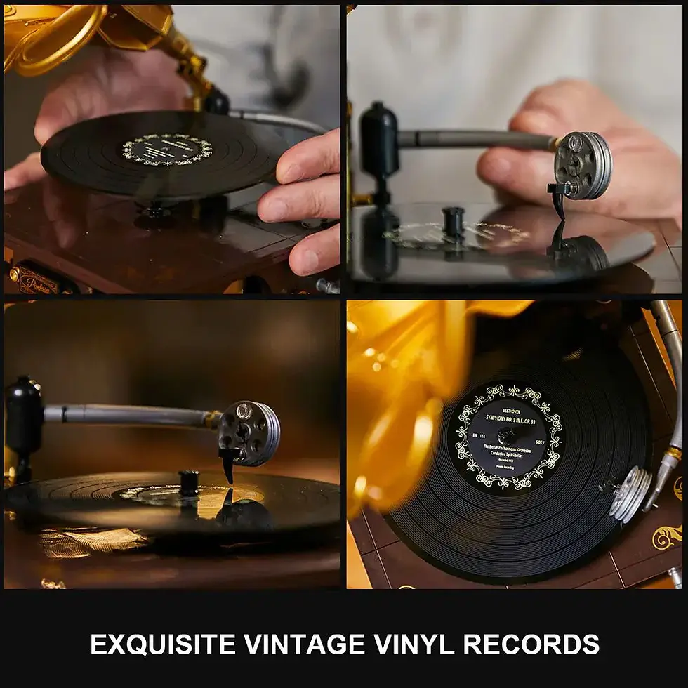 Gramophone Set The Retro Gramophone Set | BrixGalaxy