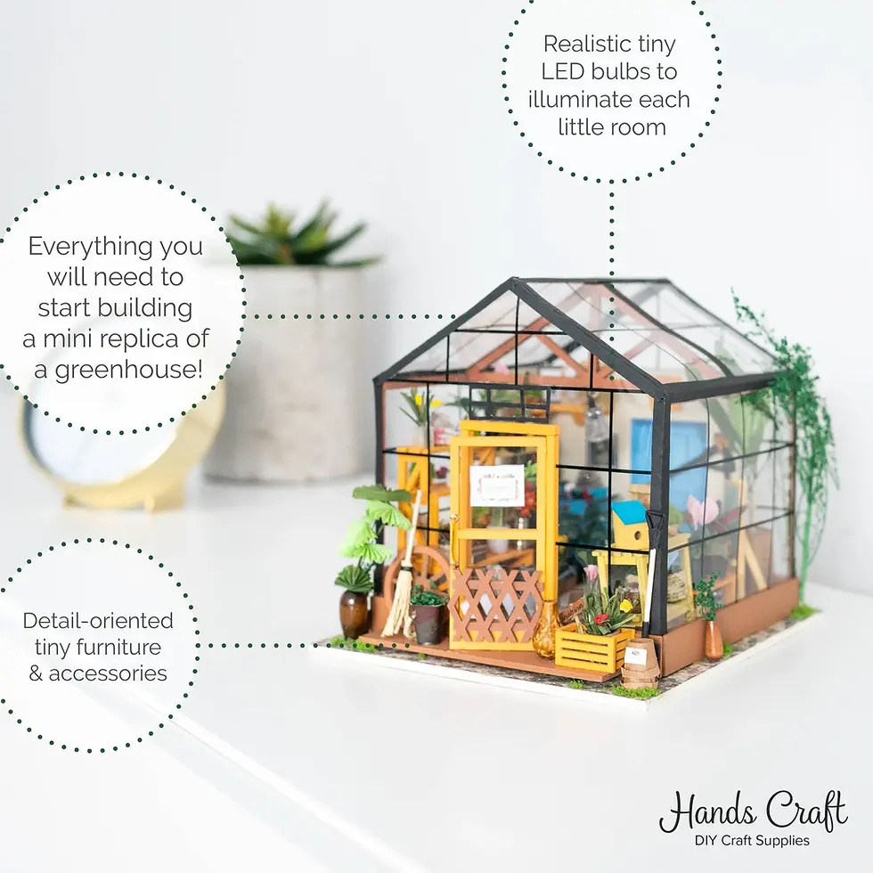 Thumbnail: Cathy’s Flower House set by Rolife with greenhouse windows, detailed flowers, shelves, and warm LED lighting