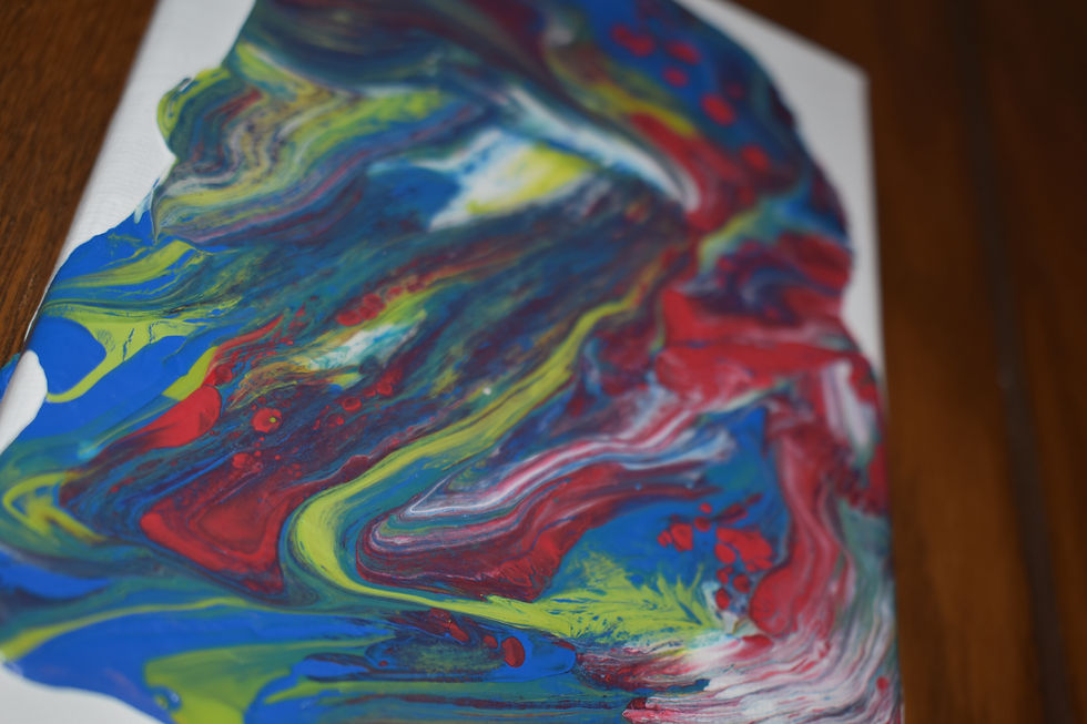 Thumbnail: 5X7 ACRYLIC CANVAS PAINTING- LAVA SPLASH