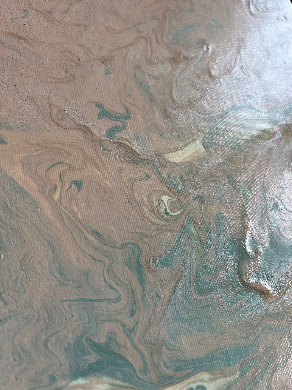 Thumbnail: 11X14 ACRYLIC CANVAS PAINTING- MINT COCO SPLASH