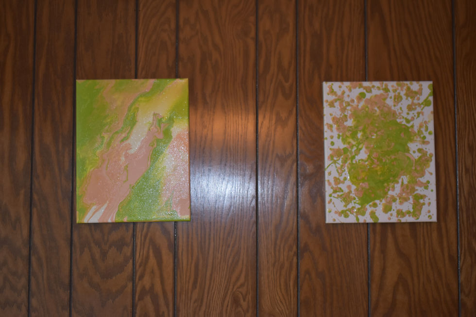 Thumbnail: 11X14 ACRYLIC CANVAS PAINTING- WATERMELON DRIP