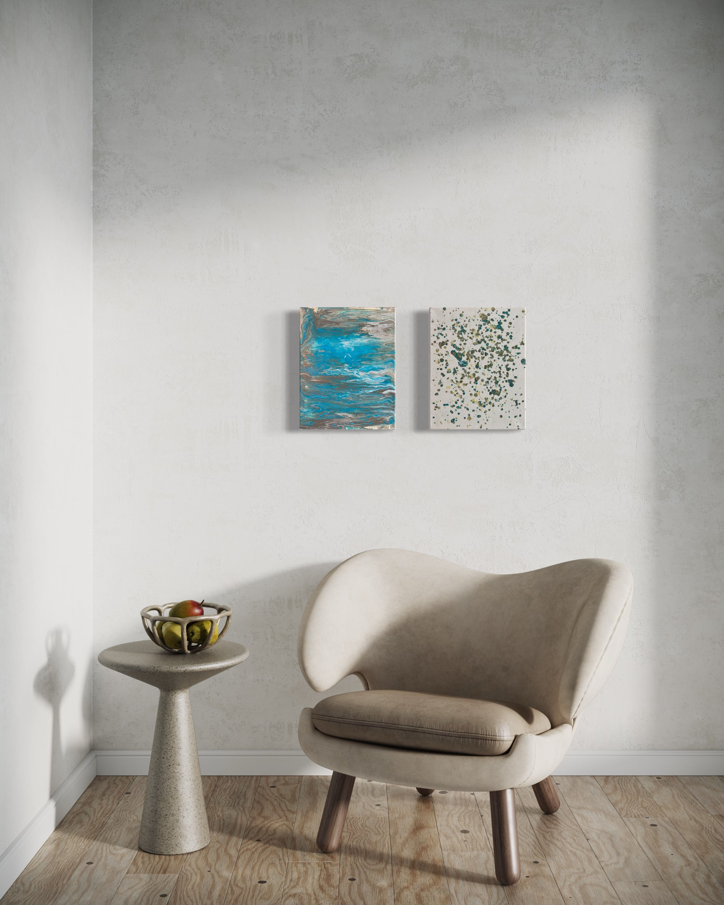 11X14 ACRYLIC CANVAS PAINTING - OCEAN SPLASH