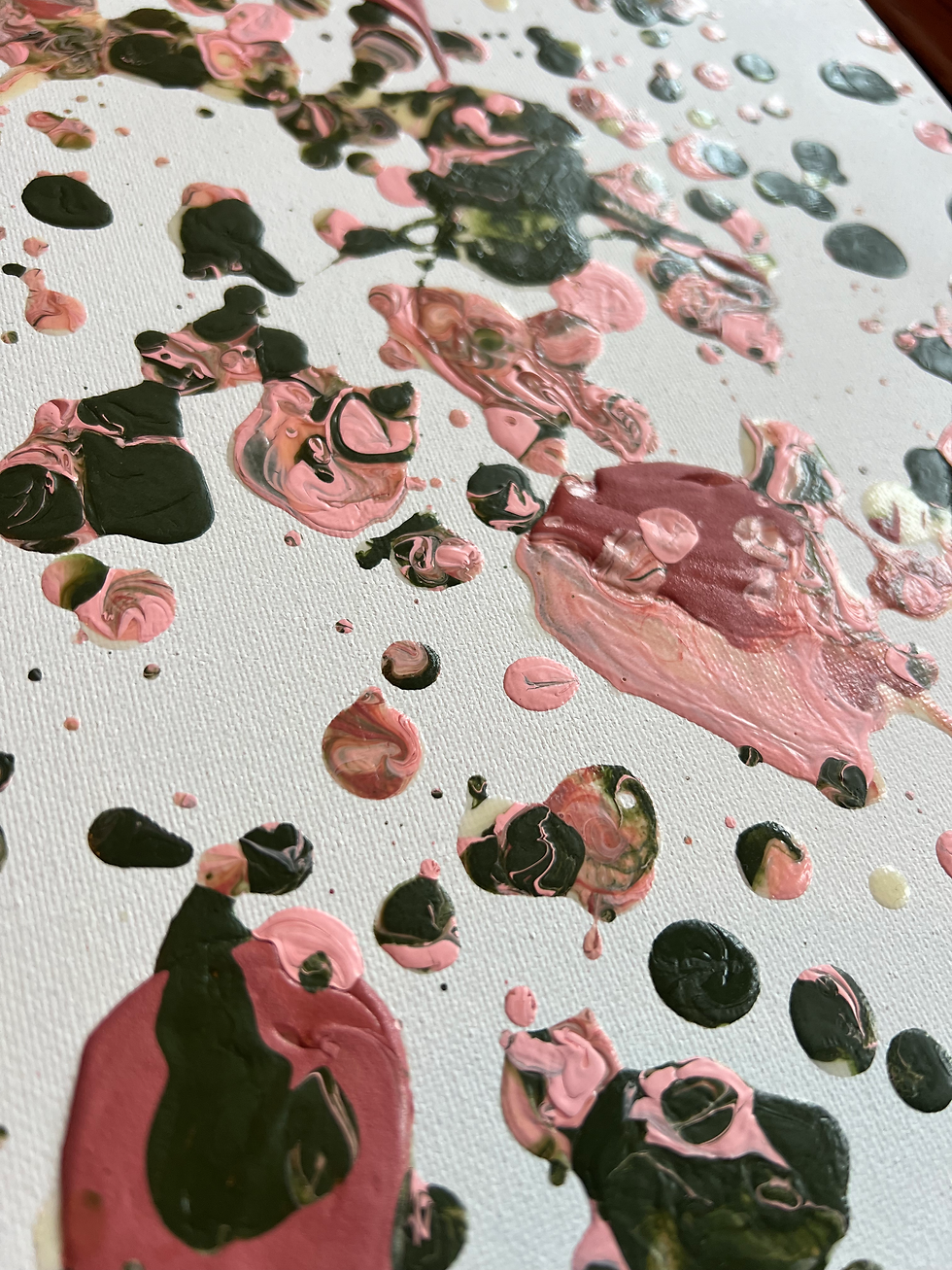 Thumbnail: 11X14 ACRYLIC CANVAS PAINTING- FIR DRIP