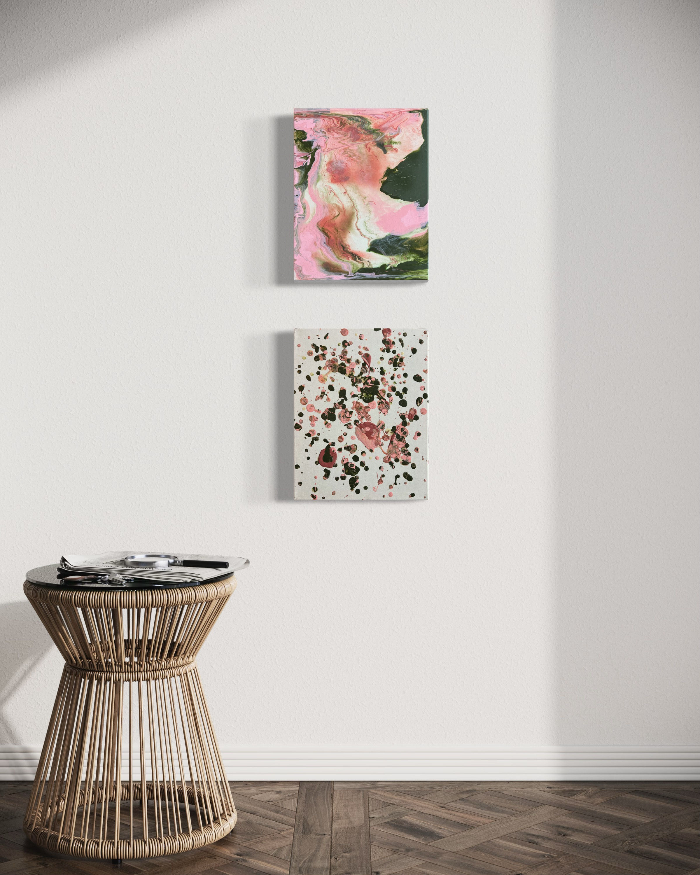 11X14 ACRYLIC CANVAS PAINTING- FIR SPLASH