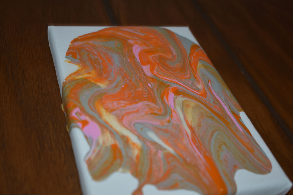 Thumbnail: 5X7 ACRYLIC CANVAS PAINTING- STARBURST SPLASH