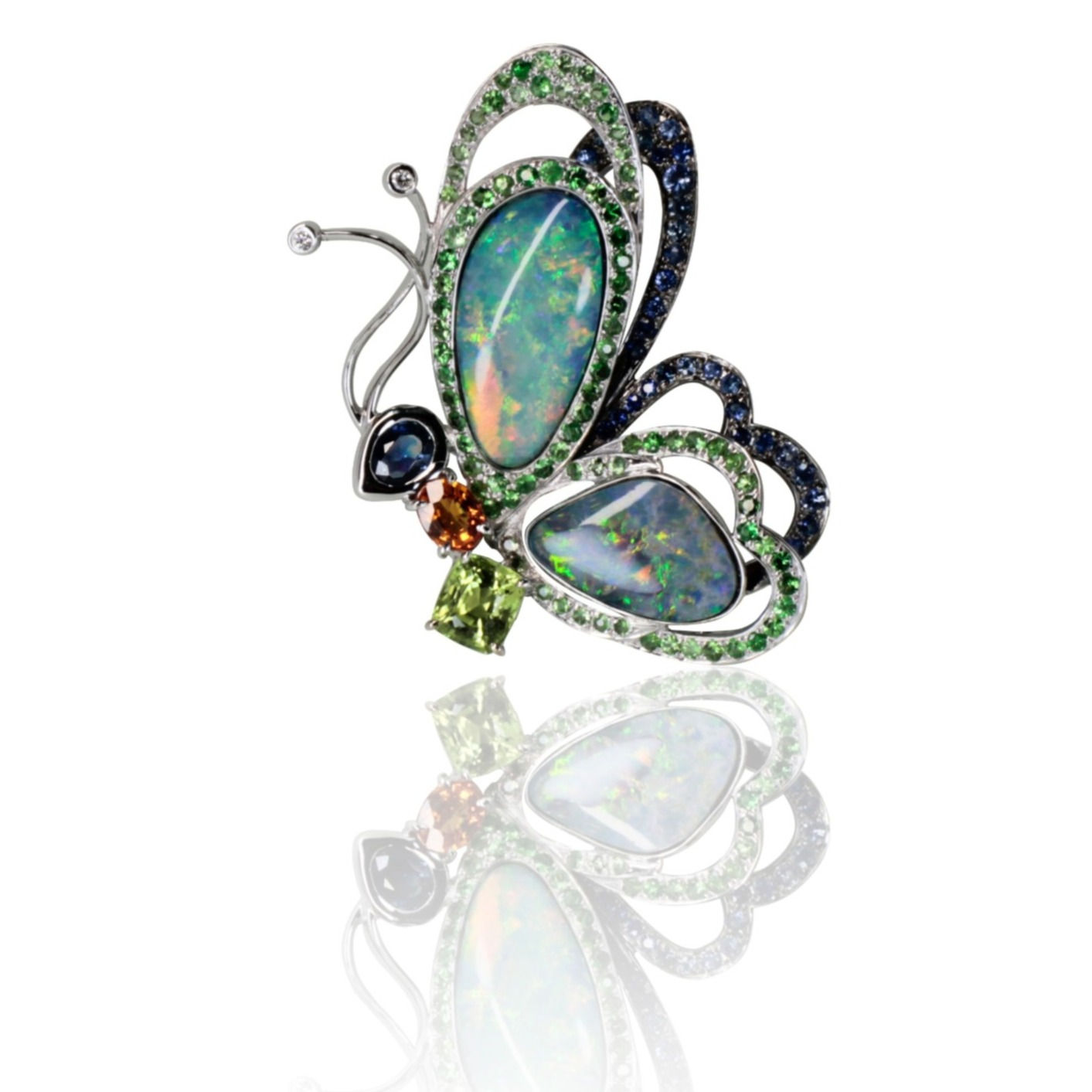 多彩蝴蝶鍊墜胸針兩式 88000.-