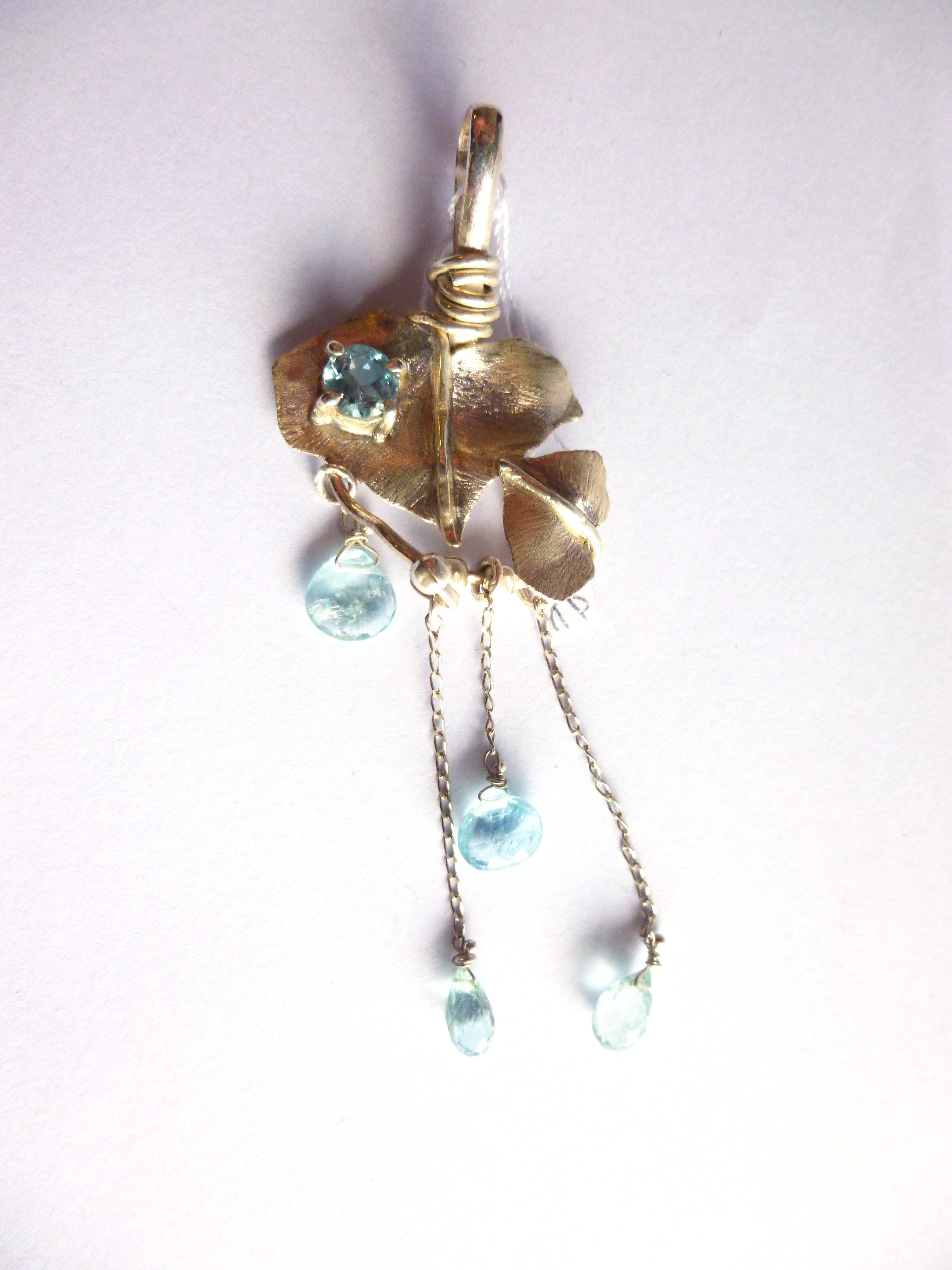 Pendentif Victoria - aigue marine