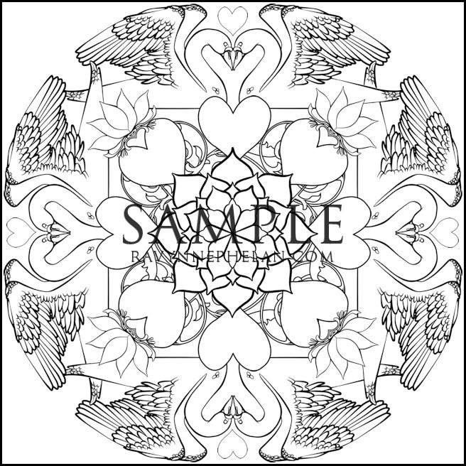 Swan Mandala Colouring Page | ravynnephelan