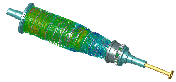 simulazione fluidodinamica CFD centifuga