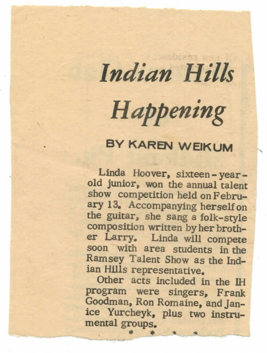 Indian Hills school paper re winner talent show658