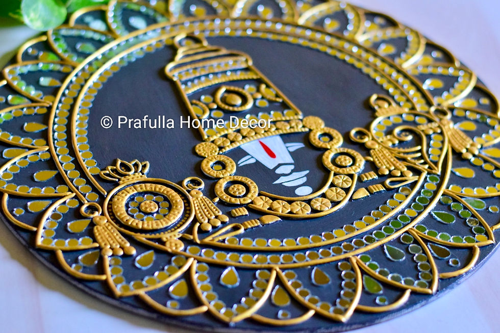 Thumbnail: Balaji Lippan Art with Floral Mandala | Tirupati Lippan Art | Venkateshwara Art