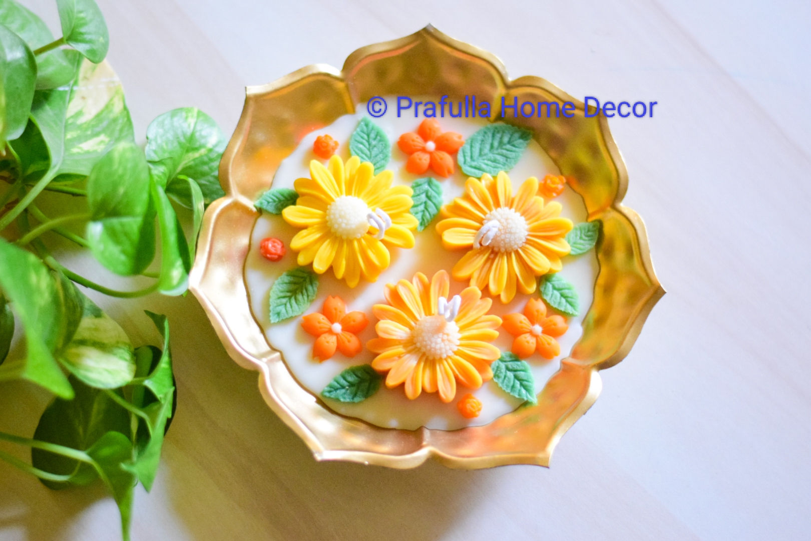 Daisy Scented Soy Urli Candles | Scented Soy Candles | Diwali Decor