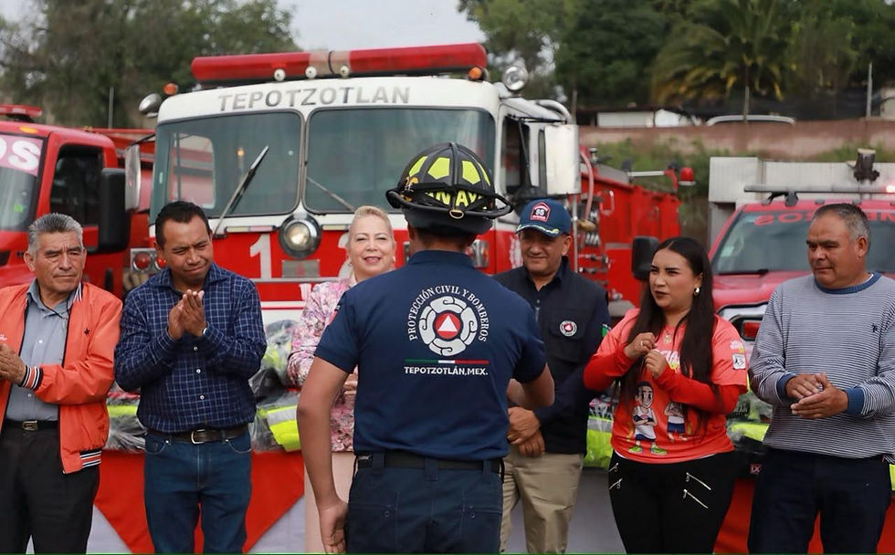 Fortalece Ángeles Zuppa a Bomberos Tepotzotlán con nuevo equipamiento y ambulancia para Las Ánimas