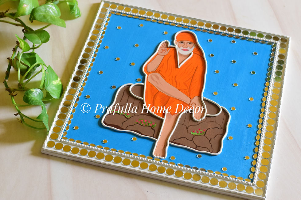 Thumbnail: Sai Baba Lippan Art | Sai Baba Home Decor | Sai Baba Painting| Sai Baba Wall Art