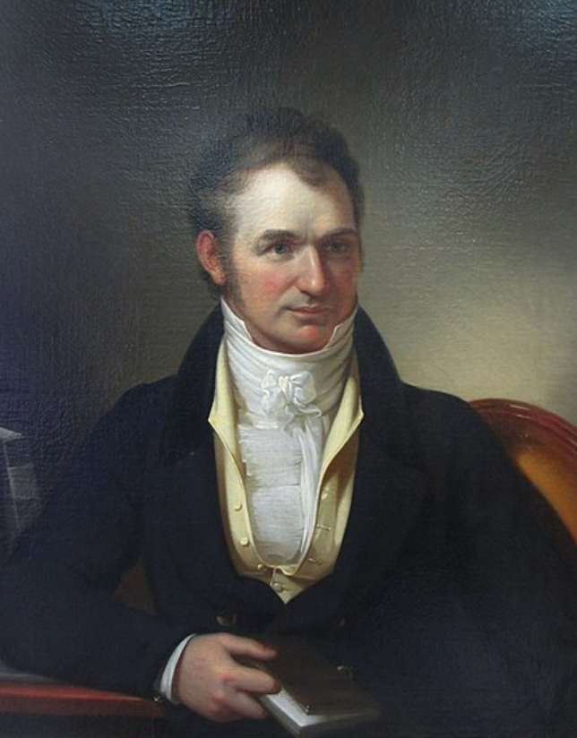 Portrait of a man in a dark coat and white cravat