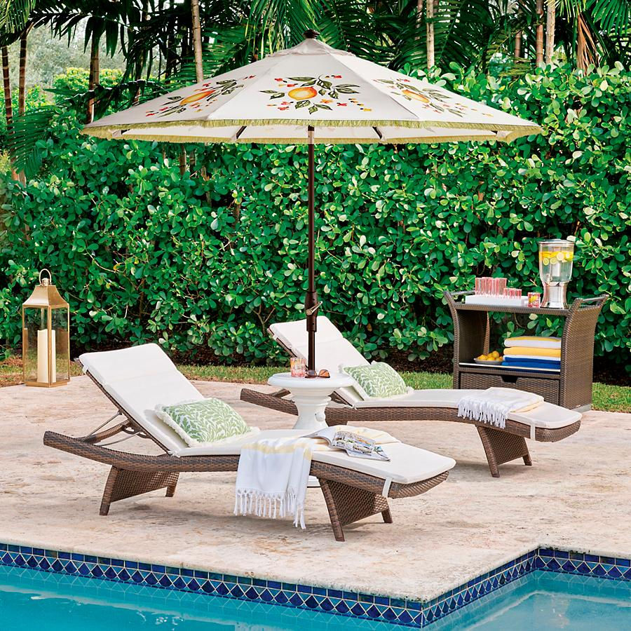 Thumbnail: Balencia Bronze Chaise Lounges, Set of Two