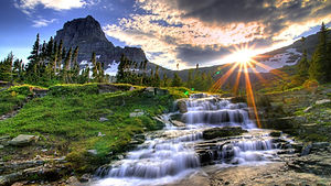 flowing-water-shining-sun-full-HD-nature