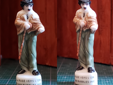 Niart2024.01.01 Charlie Chaplin - La Ruée vers l'or (The Gold Rush) French Procelain Feves Mini Figures