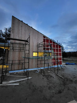 Elewacja z modrzewia