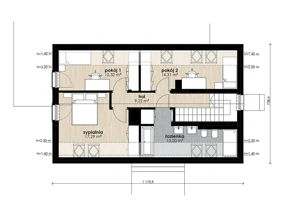 Miniatura: Tatrzański 03 | 128,92 m2 | 1,5 piętra