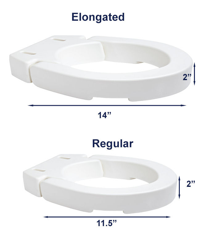 Thumbnail: 2" Hinged Raised Toilet Seat - MOBB