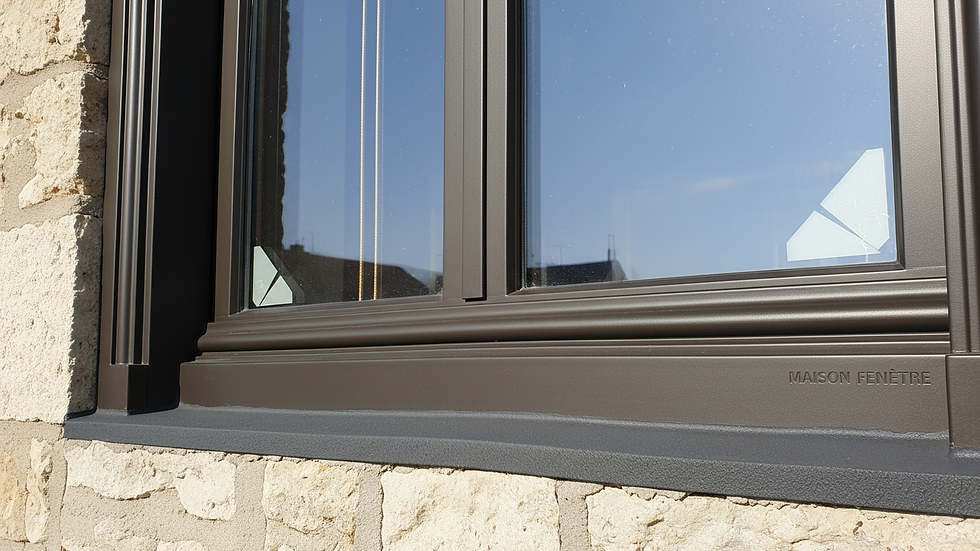 Close-up view of a newly installed window frame with weatherproof sealing