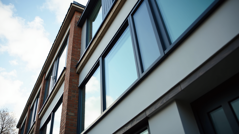 Eye-level view of a modern window installation on a North London residential building