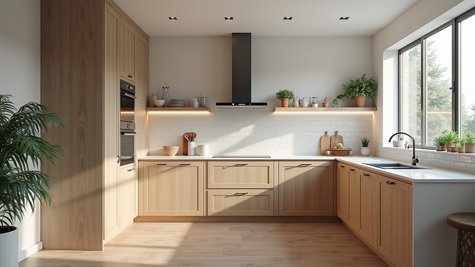 Eye-level view of a modern kitchen renovation